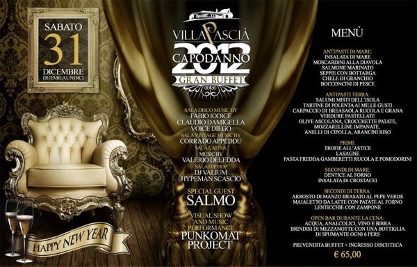 Capodanno al villa Pascià di Olbia
