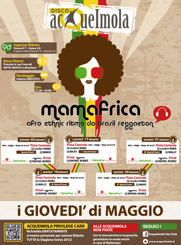 Mamafrica, i giovedì di Maggio all'Acque Imola