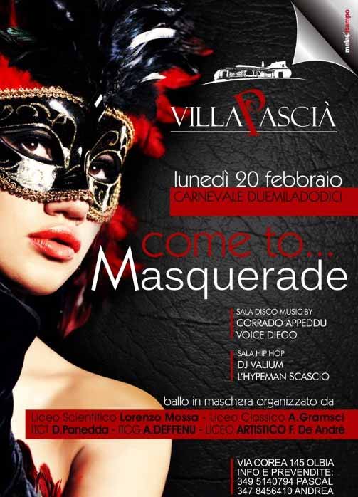 Come to Masquerade al Villa Pascià