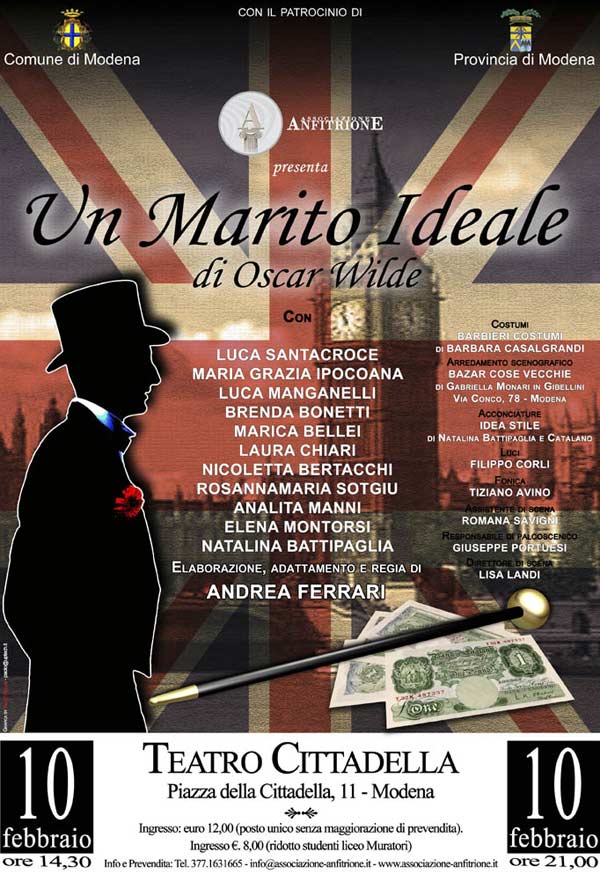 Oscar Wilde, Un marito ideale, Teatro Cittadella, Modena